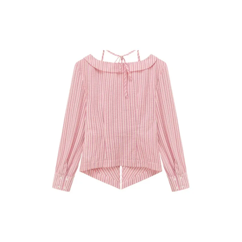 CHUU Shirts Women's Pink Stripes-1