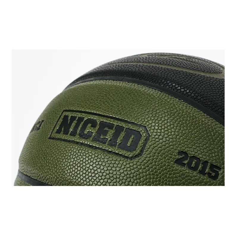NICEID PU Basketball Green Size 7 Standard Training Unisex-4