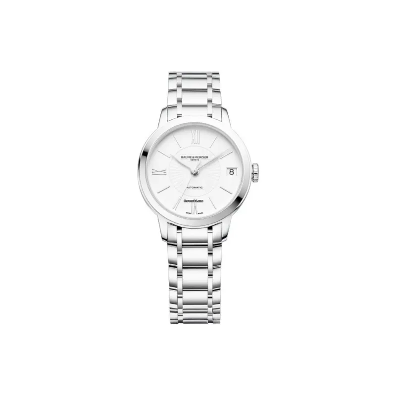 Baume & Mercier Automatic Mechanical Movement Women's Watch Watch 31mm White Dial Stainless Steel Watchband-0