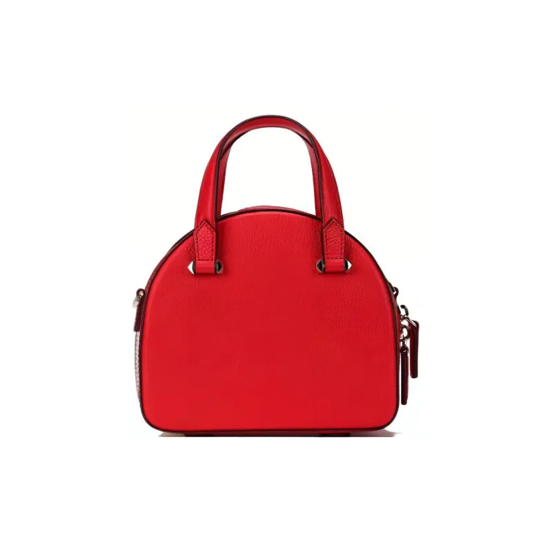MCM Essential Visetos Origina Leather Crossbody Bag Mini Women's Gold Red-3