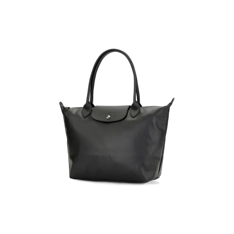 LONGCHAMP Le Pliage Xtra Cow Leather One Shoulder Handbags Medium Size Women's Black-1