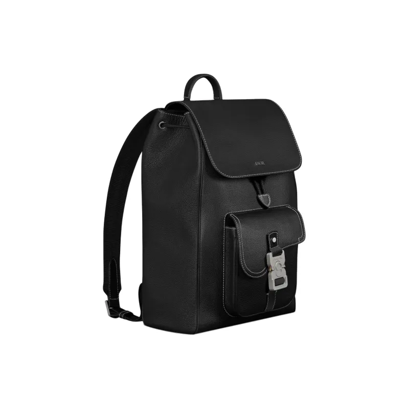 DIOR Grained Calfskin Backpack Men's Black-1