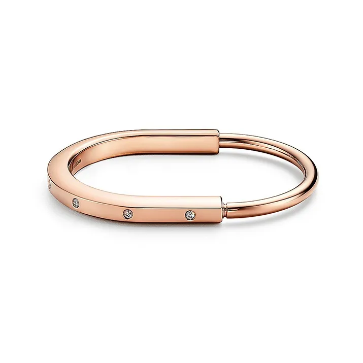 TIFFANY & CO. Lock Bangles Unisex Rose Gold-1