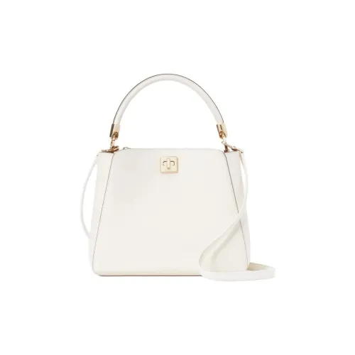 Kate Spade Grained Leather Handbag Shoulder Bag Crossbody Bag Large Size Women's White