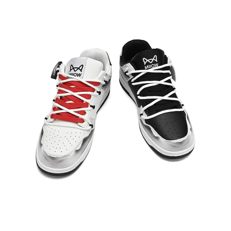 MIIOW Trend Party Series Coverage Anti Slip Wear Resistant Lightweight Breathable Low Top Skateboard Shoes Unisex-15