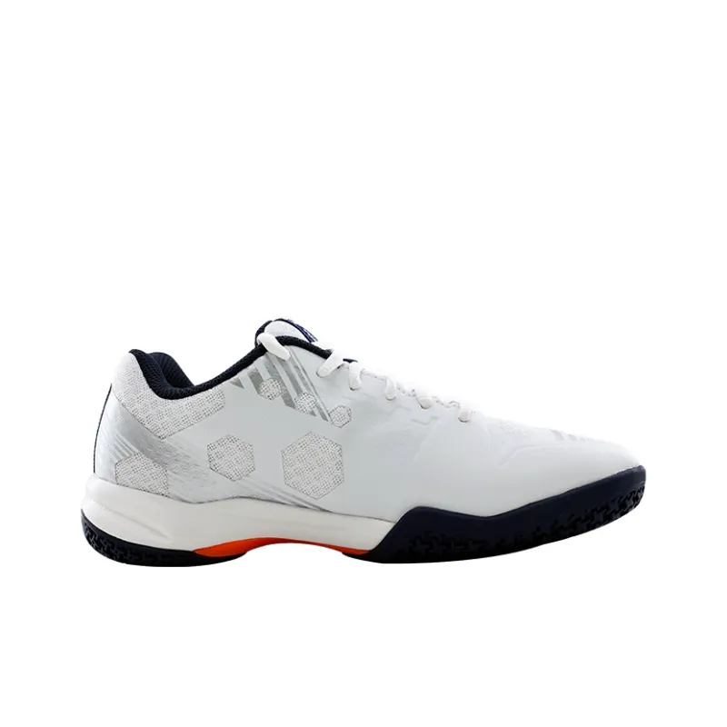 YONEX Cushioning Anti Slip And Wear Resistant Breathable Coverage Support Low Top Badminton Shoes Unisex White Orange-1