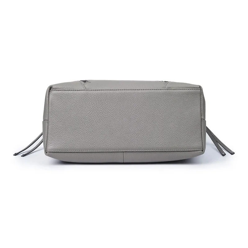 SANTA BARBARA POLO & RACQUET CLUB Cow Leather Dumpling Bag Handbag Shoulder Bag Regular Women's Black/Gray-6