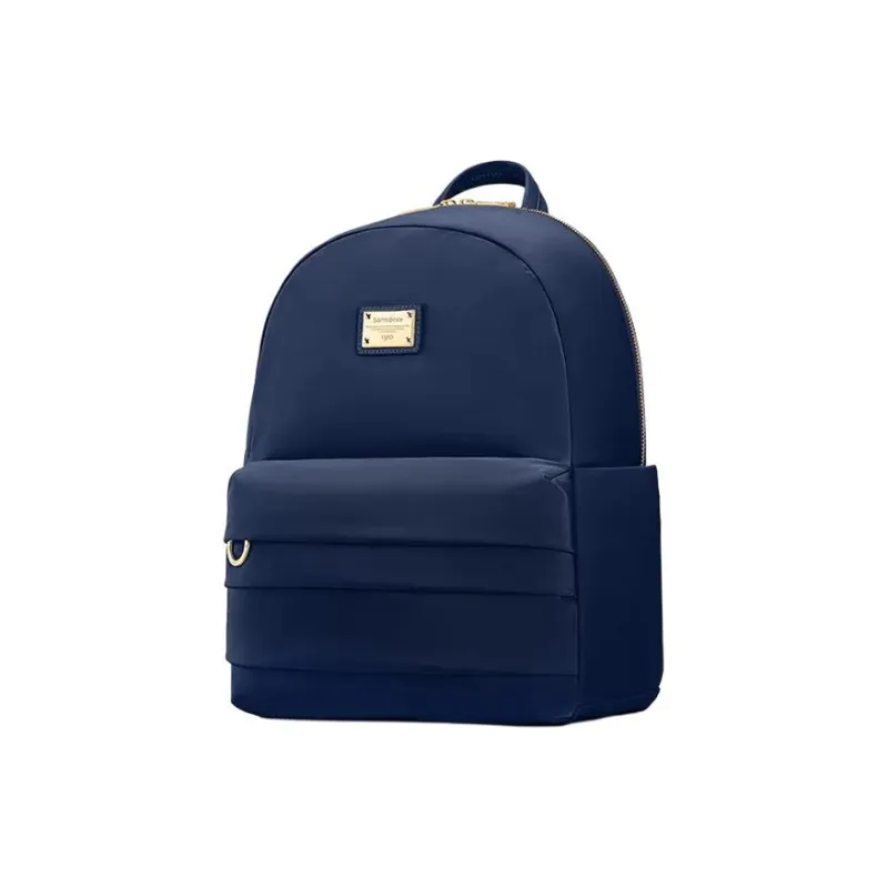 SAMSONITE Fabric Synthetic Leather Backpack Women's Navy Blue-1