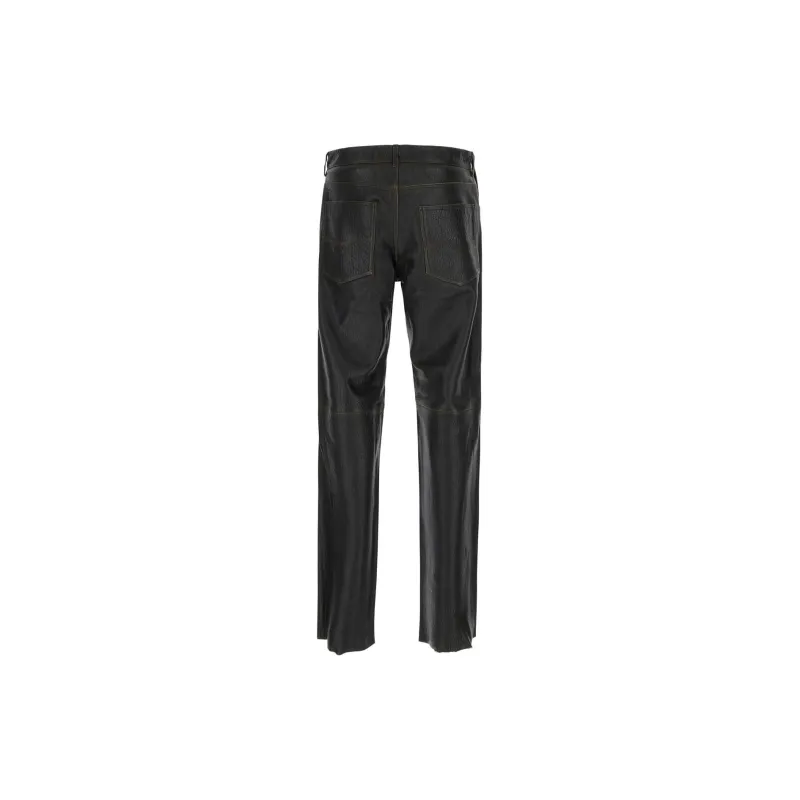 DIESEL Leather Trousers-1