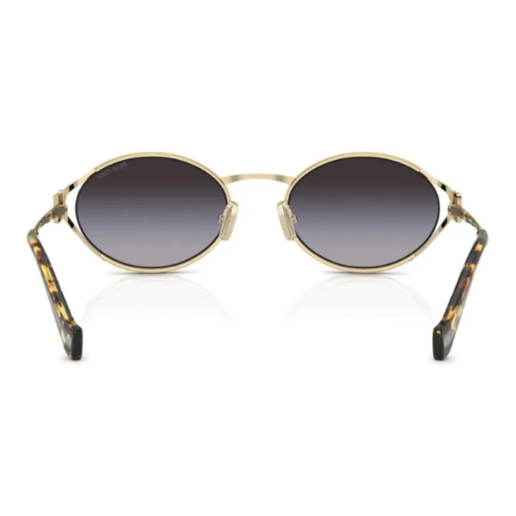 MIU MIU Logo plaque Oval frame Sunglasses-2