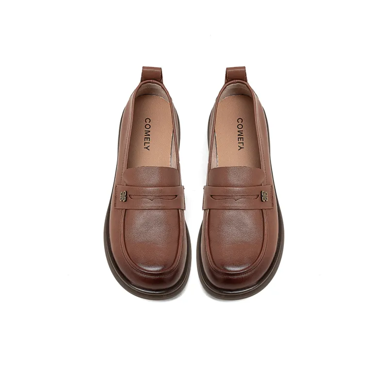 COMELY Loafers Women's Black/Light Brown/Ecru-8