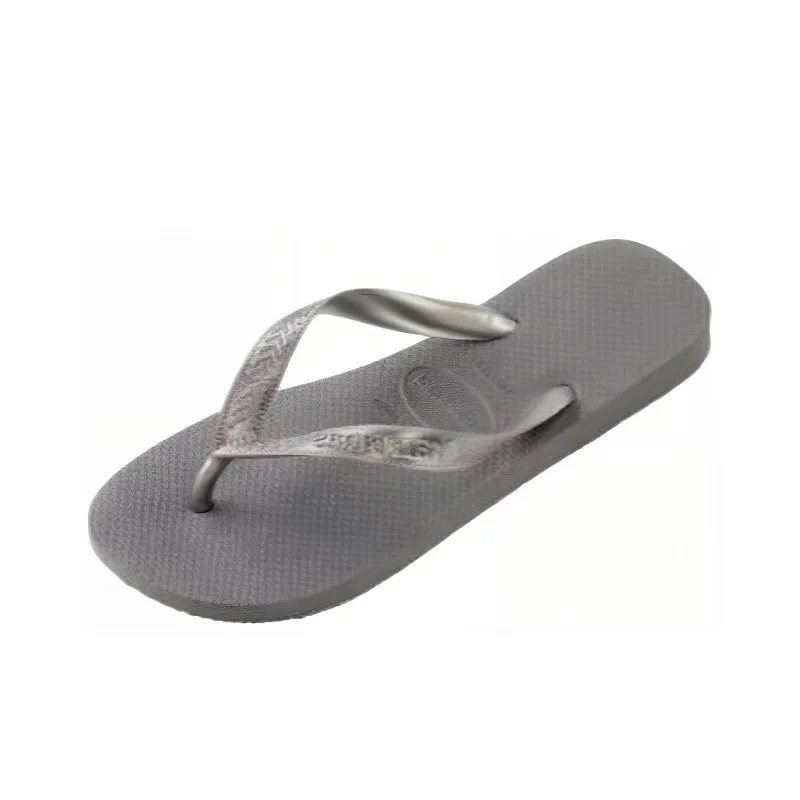Havaianas Rubber Sole Quick Dry Flip Flops Women's Gray Silver-1
