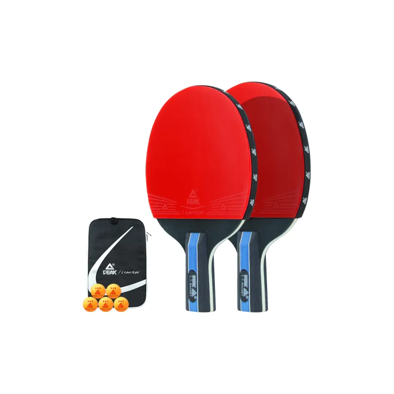 PEAK Ping Pong Paddles Unisex Double Sided Inverted Rubber Solid Wood Base Black Red Double Beat-3