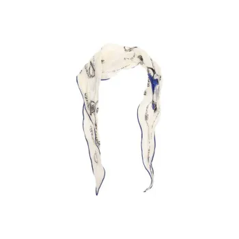 Burberry Silk Scarves Men's White