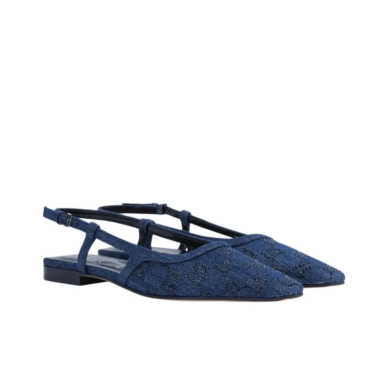 GUCCI Crystal-embellished GG Monogram Pumps-2