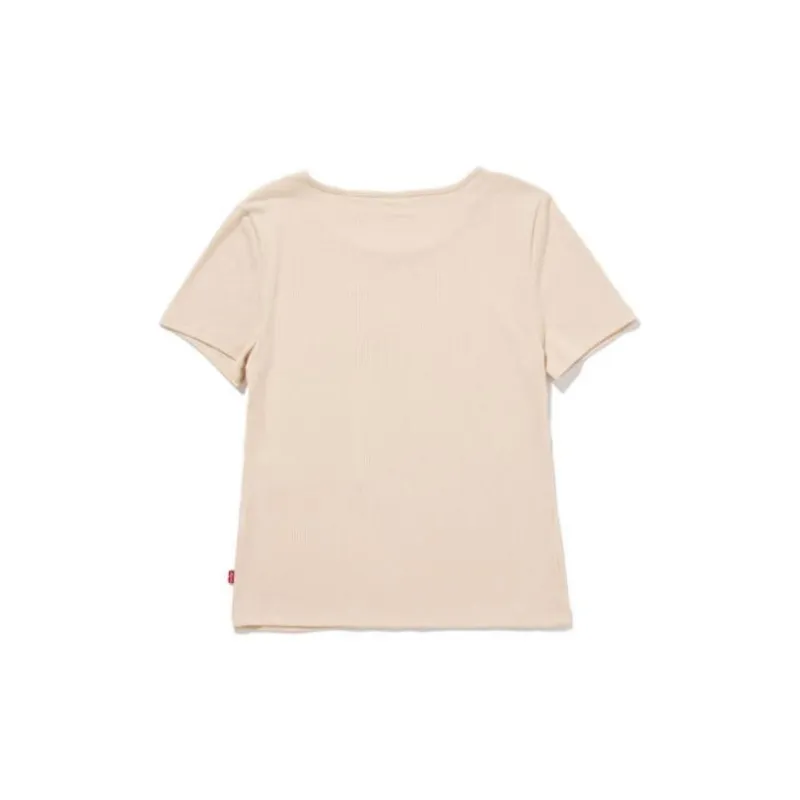 Levis T-Shirts Women's Beige-1