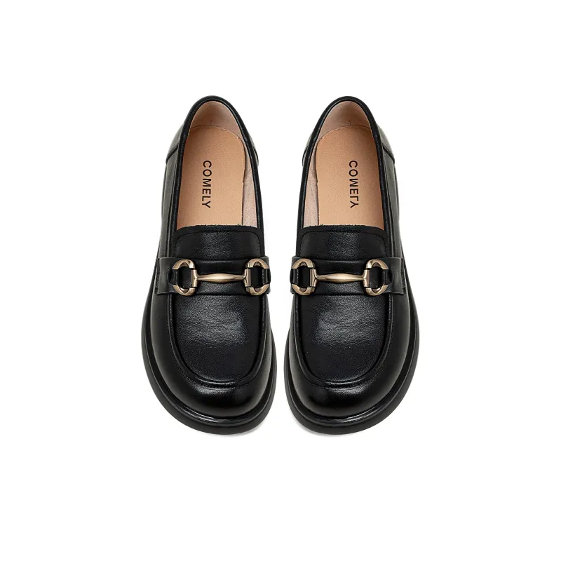 COMELY Loafers Women's Black/Light Brown/Ecru-3