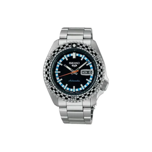 SEIKO Automatic Mechanical Movement Stainless Steel Strap Watch 46*42.5mm Unisex Black Dial