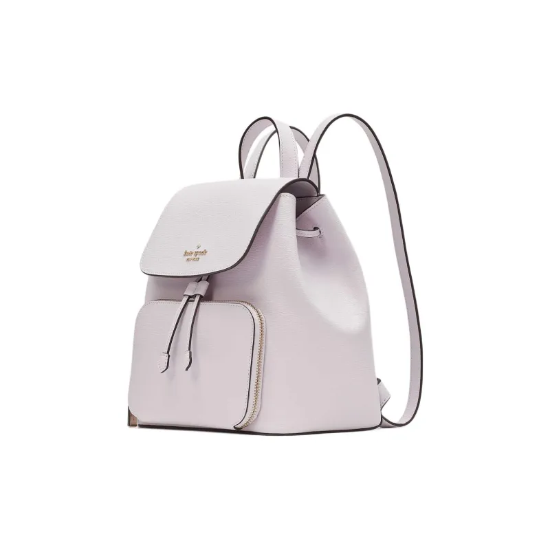 Kate Spade Premium Grained Leather Backpack Medium Size Women's Light Purple-1