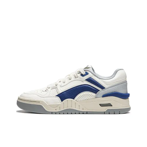 LiNing Moon White 2.0 Slip Resistant, Abrasion Resistant, Breathable Low Top Skateboard Shoes Women's White Blue