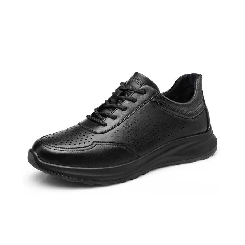 Strongman 3515 Athletic Shoes For Men Summer Black Commute Men's Leather Shoes-1