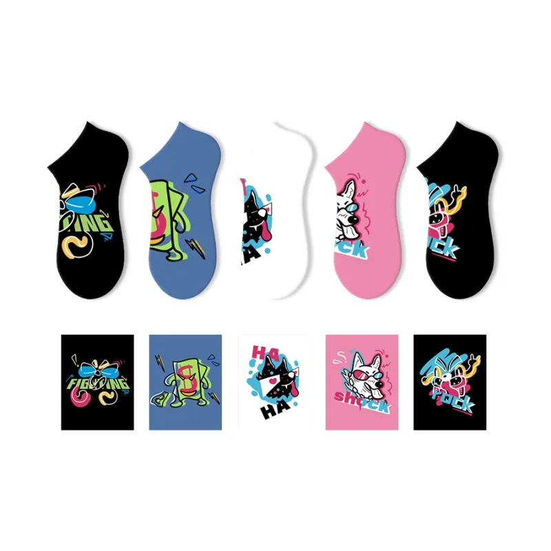 Primeet Ankle Socks Spring Summer Unisex 5 Pack-12