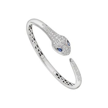 BVLGARI Karat Gold Bangles Women's Blue