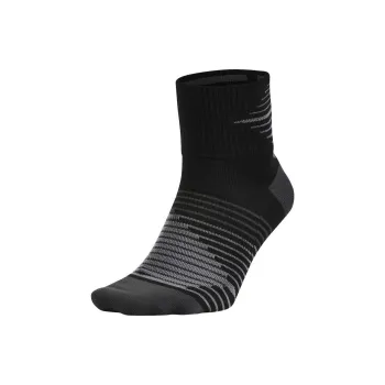 Nike DRI FIT LIGHTWEIGHT QUARTER Mid Calf Socks Unisex 1 Pack Black/Neon Yellow/Neon Yellow