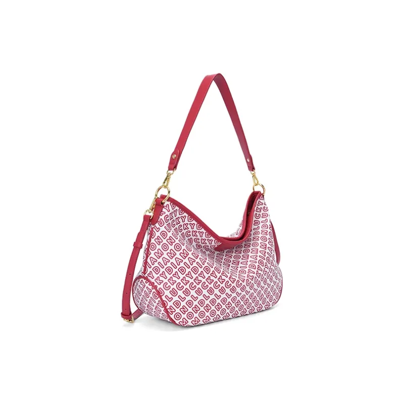 LUCKY DIAMOND PU Tote Combo Bag One Shoulder Bag Crossbody Bag Crossbody Bag Regular Women's Black/Gray/Red/Coffee-8