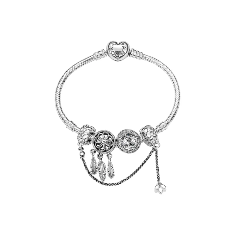Pandora 925 Sterling Silver Bangles Women's Silver-1