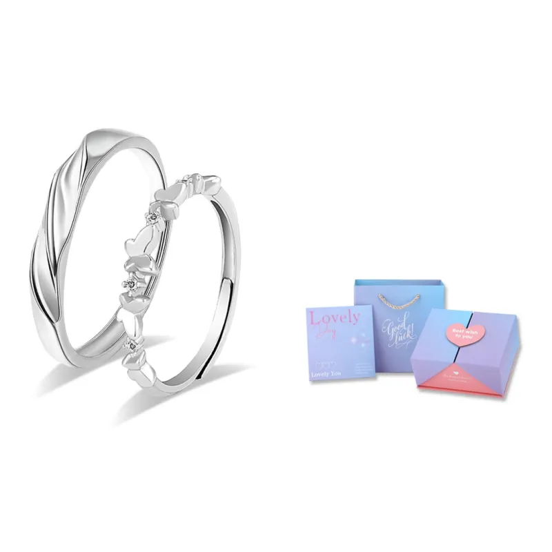 RINGLOVE Zircon Rings Unisex Silver-14