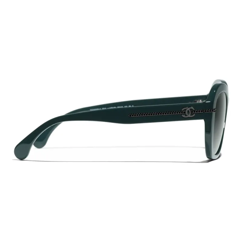 CHANEL Butterfly Sunglasses Unisex Green-2
