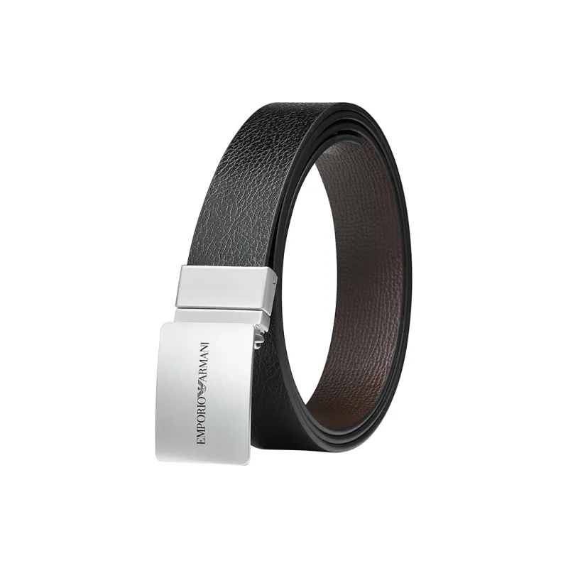 EMPORIO ARMANI Logo Buckled Reversible Belt-4