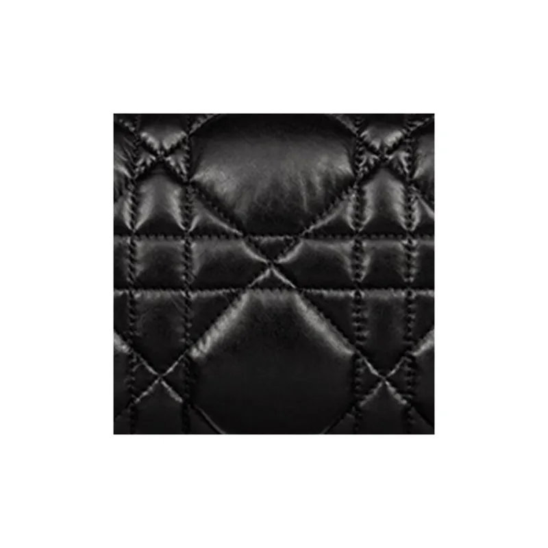 DIOR DiorTravel Cow Leather Handbag Clutch Medium Size Women's Black-4