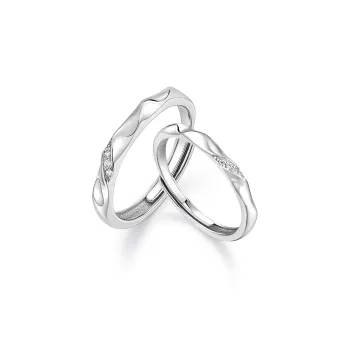 KADER S925 Silver Rings Unisex Silver White