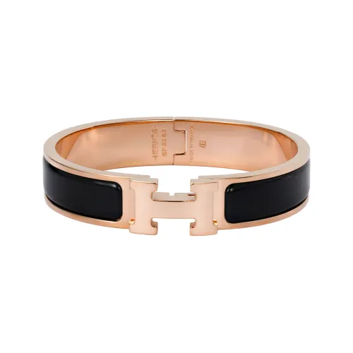 Hermes Clic H Bracelet PM Rose Gold-tone Black