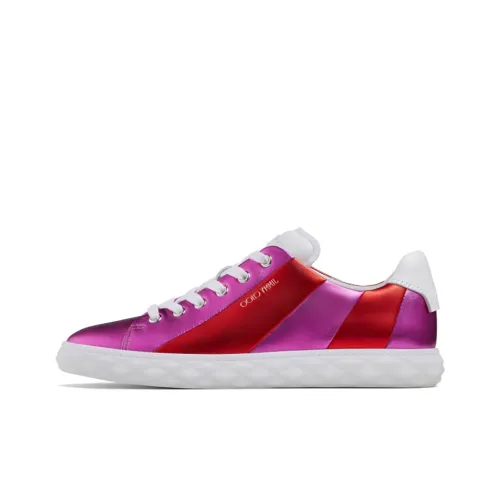 Jimmy Choo Diamond Skateboard Shoes Women's Low-Top Rich Orange Red/Peach Red