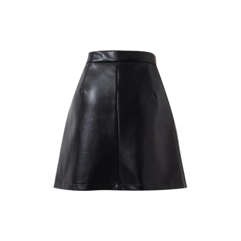 SOON FLOWER Casual Short Skirts Women's Black-1