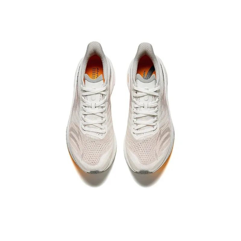 Anta MACH 4.0 Cushioning Wear Resistant Rebound Low Top Running Shoes Men's White Yellow Gray-2