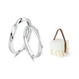 Mobius Couple Rings+LOVE Box
