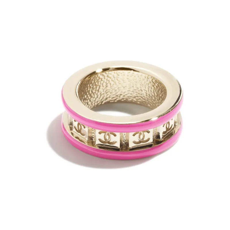 CHANEL Metal Rings Women's Pink-1