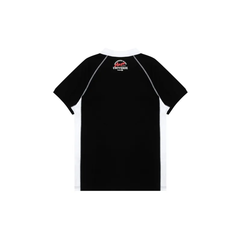 Aape By *A Bathing APE® Slogan appliqué Cotton Polo Top-1