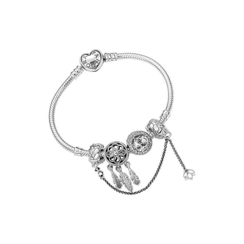 Pandora 925 Sterling Silver Bangles Women's Silver-2
