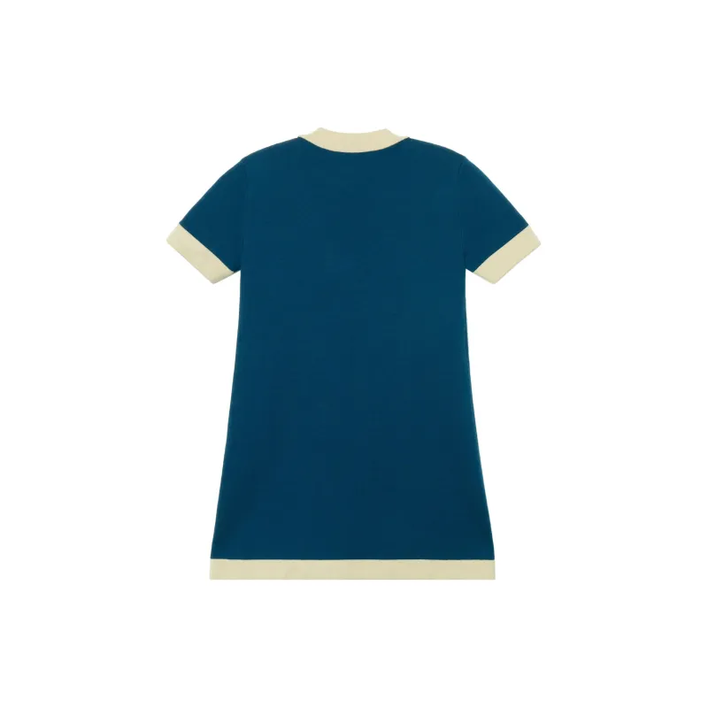 GUCCI Short Sleeved Dresses Women's Blue-1