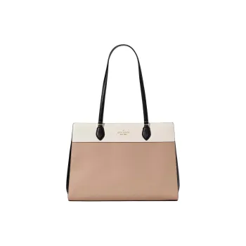 Kate Spade Leather Tote Bag Shopping Bag Handbag Shoulder Bag Women's Hazelnut