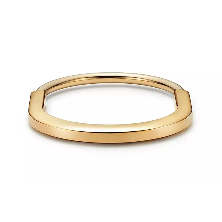 TIFFANY & CO. Lock Karat Gold Bangles Unisex-1