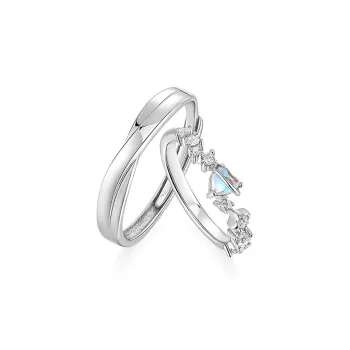 KADER S925 Silver Rings Unisex Silver White