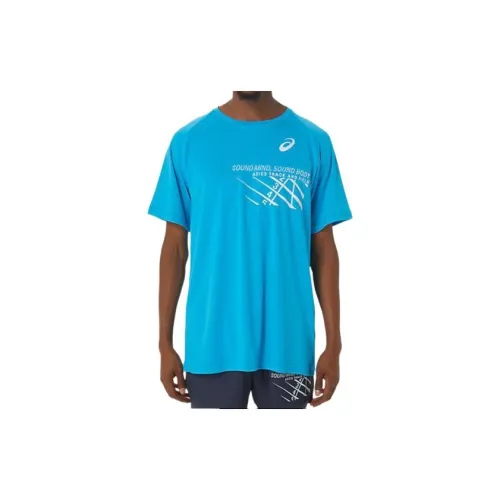 Asics FINISH LINE T-Shirts Men Blue