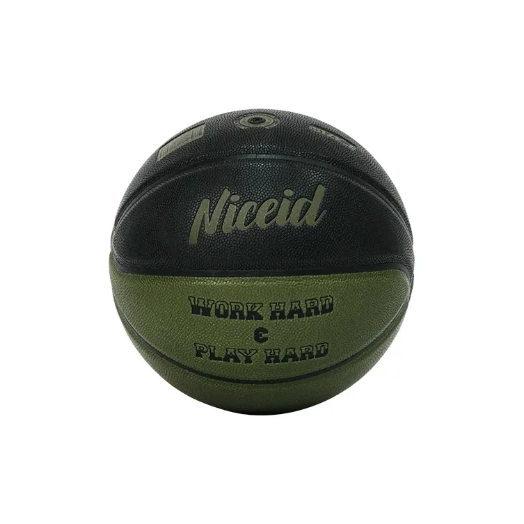 NICEID PU Basketball Green Size 7 Standard Training Unisex-1