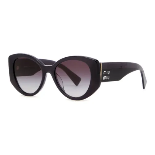MIU MIU Irregular Shape Sunglasses Women's Red Brown